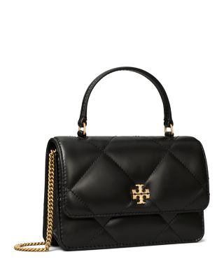 Mini Kira Diamond Quilt Top Handle Chain Wallet