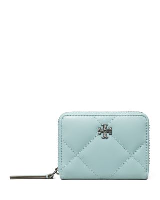 Tory Burch - Kira Pav&eacute; Logo Diamond Quilted Leather Wallet