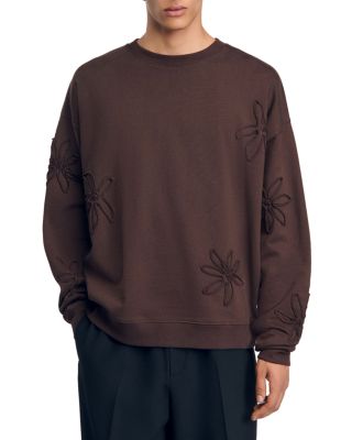 Sandro Oversized Flower Sweatshirt