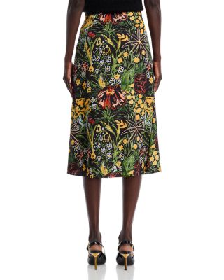 Satin Fishtail Midi Skirt