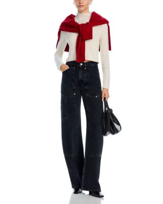 Popcorn Mock Neck Sweater