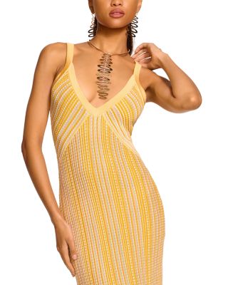 Ramy Brook Paetyn Striped Crochet Midi Dress | Bloomingdale's Women