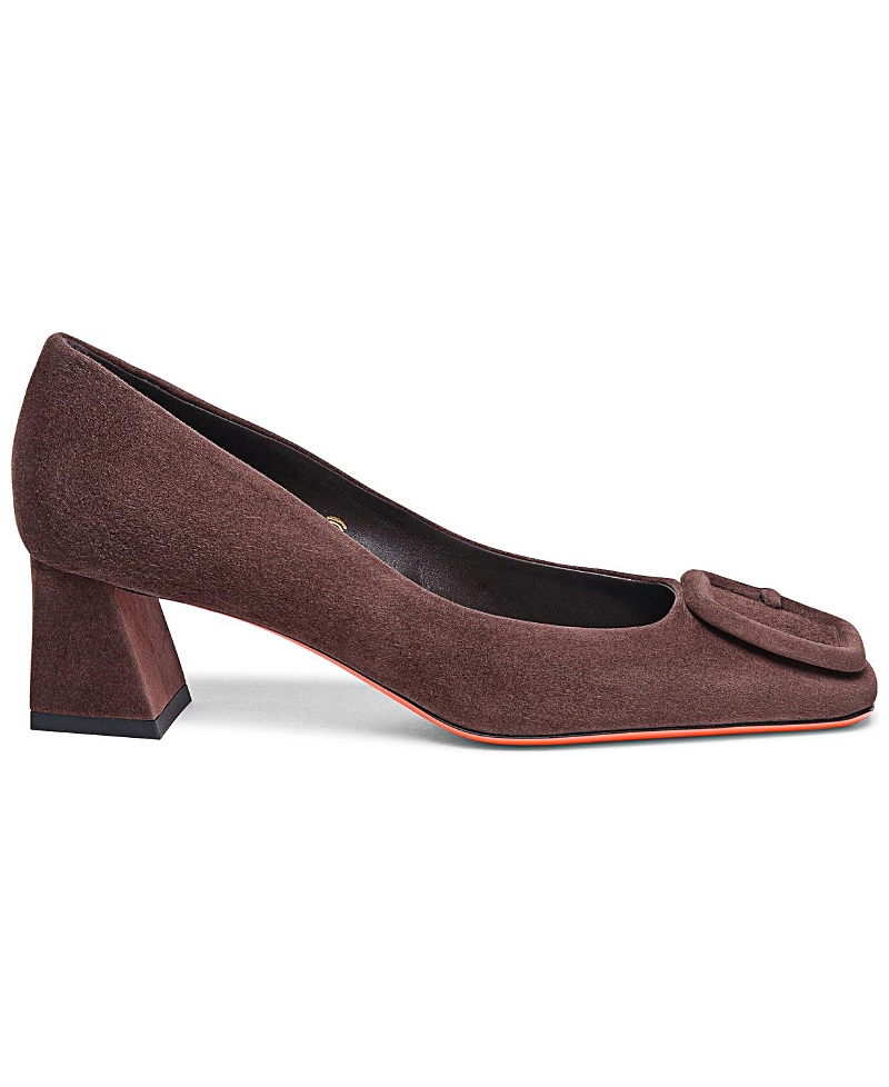 Santoni Women's Suede Low-Heel Pump