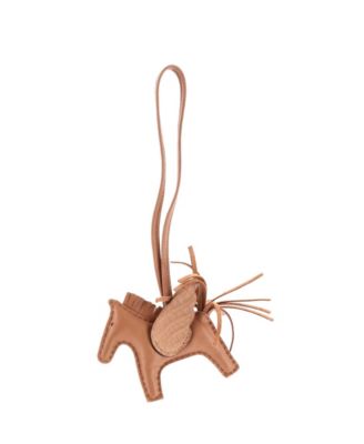 Pre-Owned Hermes Pm So Black Pegase Rodeo Touch Bag Charm Leather with Alligator