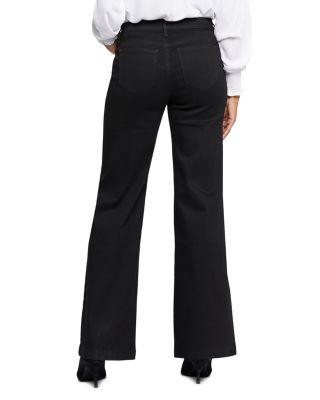 Teresa Wide Leg Jeans in Black Rinse
