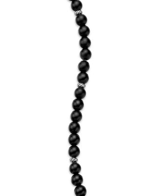 Sterling Silver Spiritual Beads Bracelet with Black Onyx