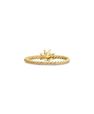 Petite Starburst Station Ring in 18K Yellow Gold with Diamonds