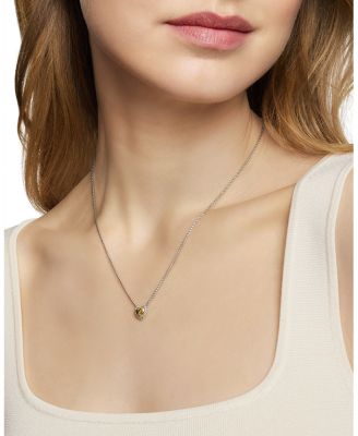 Cable Cookie Classic Heart Necklace with 18K Yellow Gold