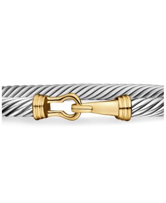 Cable Buckle Bracelet with Gold