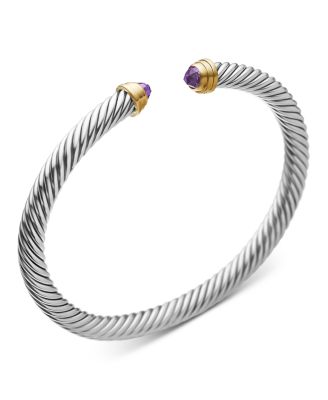 Cable Classics&reg; Bracelet with Amethyst and Gold, 5mm