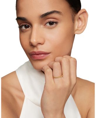 18K Yellow Gold DY Unity Cable Band Ring