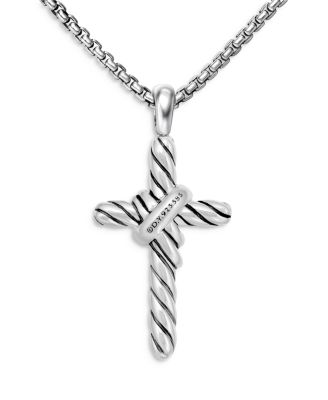 Cable Collectibles X Cross Necklace with Diamonds and 14K Gold