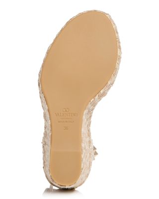 Women's Embellished Espadrille Wedge Sandals 