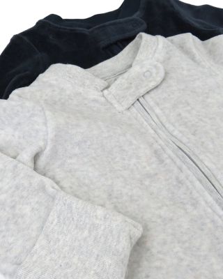 Unisex Velour Footie, Set of 2 - Baby