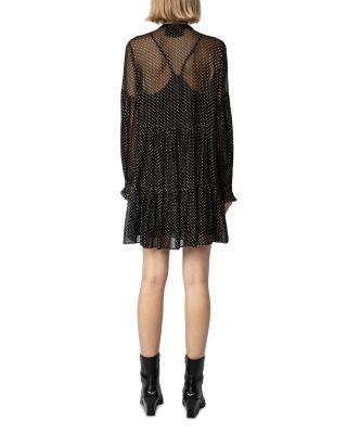 Randy Mousseline Sparle Noir Dress