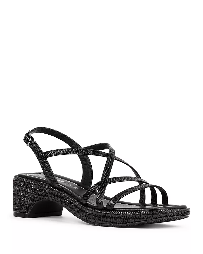 Donald Pliner Women's Slip On Strappy Espadrille High Heel Sandals