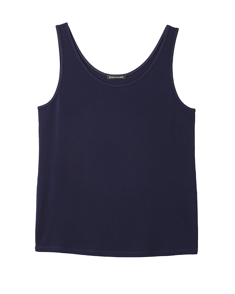 Eileen Fisher Stretch Silk Jersey Scoop Neck Tank