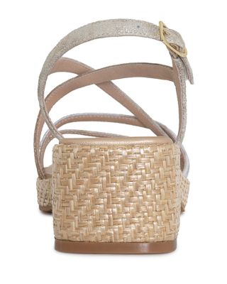 Women's Slip On Strappy Espadrille High Heel Sandals