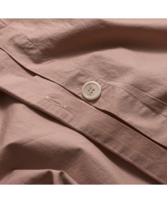  Washed Cotton Percale Duvet Cover, Twin