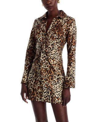 Cinq à Sept - Leopard Denim McKenna Dress