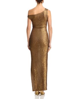 Sequin Dropped Shoulder Gown
