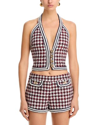 Augustina Tweed Halter Top