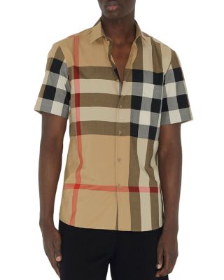 Burberry - Summerton Cotton Poplin Check Slim Fit Button Down Shirt