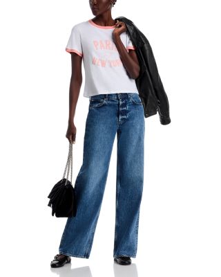 Paris New York Ringer Tee