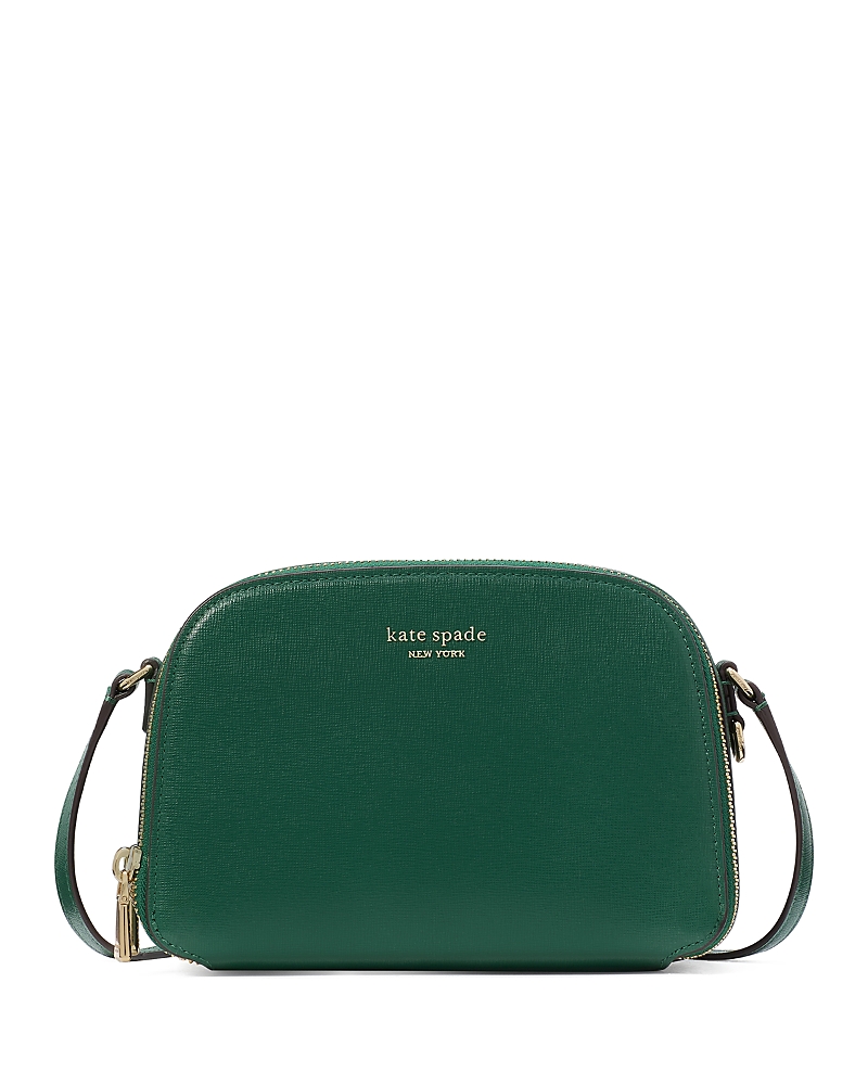 Kate Spade New York Devin Mini Saffiano Leather Double Zip Dome Crossbody In Arugula