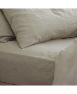 Linen Blend Fitted Sheet