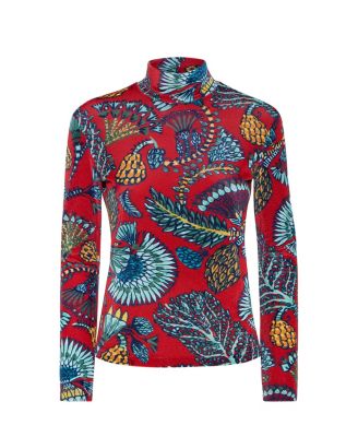 Sicomore Red Turtleneck Top