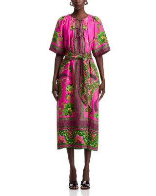 Ana Tie Front Midi Dress