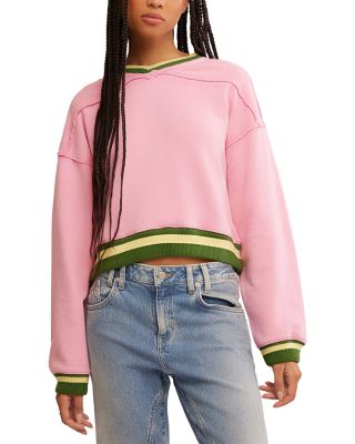 Free People Rio Striped Edge Sweatshirt