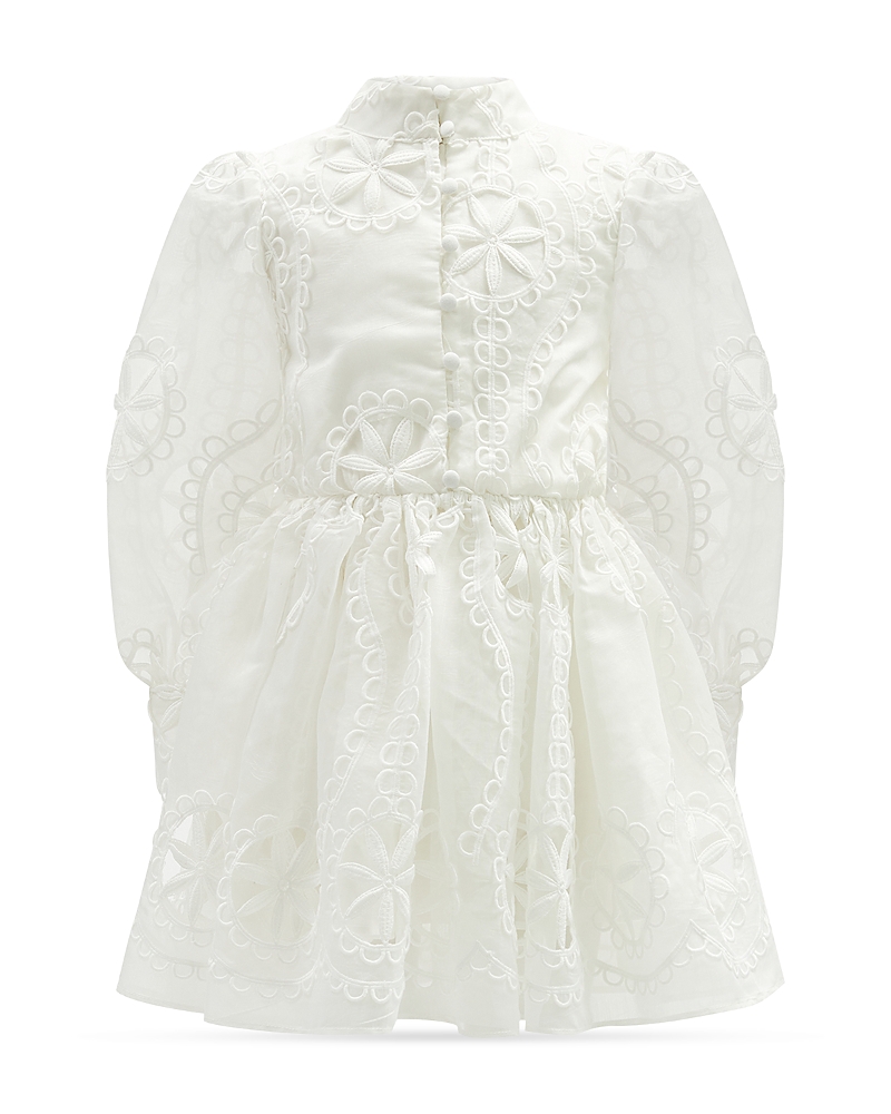 Shop Bardot Junior Girls' Fira Floral Broderie Dress - Little Kid, Big Kid In Orchid White