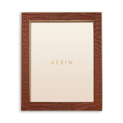 Classic Croc Leather Frame, Chestnut, 8" x 10"