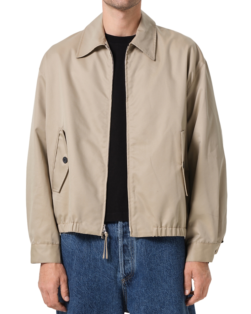 Agolde Torres Cotton-blend Twill Jacket In Light Khaki