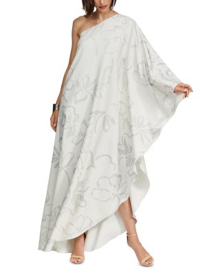 Nevean Floral Crepe Caftan Dress
