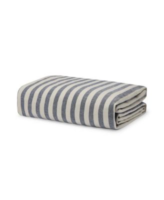 Piglet in Bed Pembroke Stripe Linen Blend Duvet Cover, Queen