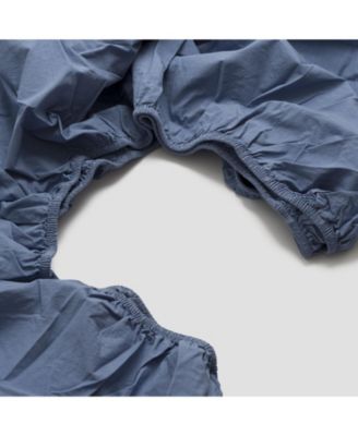 Washed Cotton Percale Fitted Sheet, King