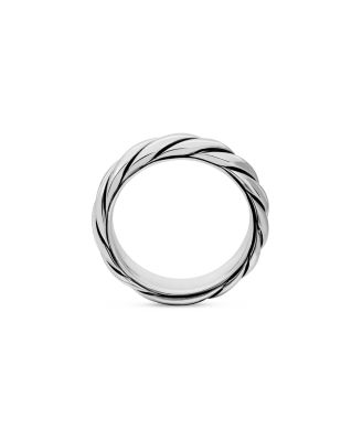Sterling Silver Sculpted Cable Band Ring