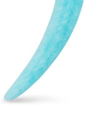 18K Yellow Gold Tusk Amulet with Amazonite