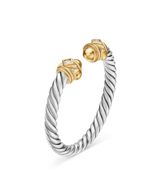 Sterling Silver & 14K Yellow Gold Renaissance Ring with Diamonds