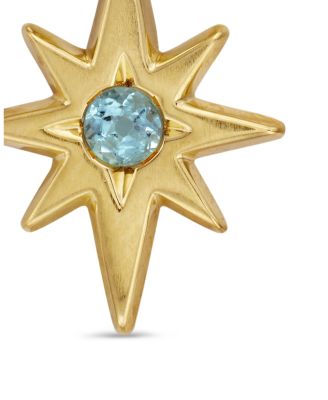 Cable Collectibles&reg; North Star Birthstone Charm in 18K Yellow Gold with Aquamarine