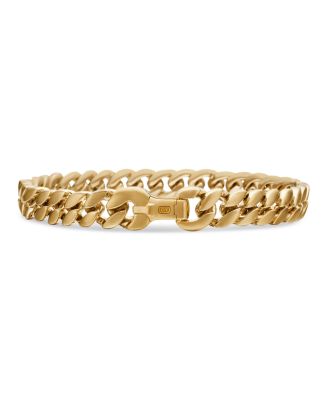 Men's Curb Chain Bracelet in 18K Yellow Gold, 8mm