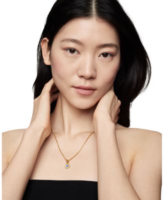 Cable Collectibles Evil Eye Amulet with Diamonds and Blue Sapphires in 18k Gold