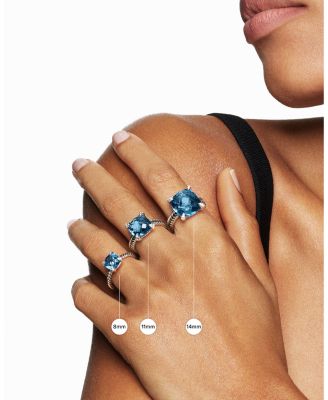 Ch&acirc;telaine&reg; Ring with Blue Topaz and Diamonds