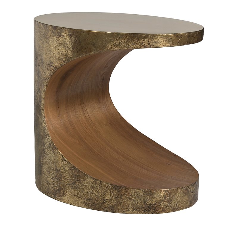 Artistica Thornton Oval Side Table In Brass
