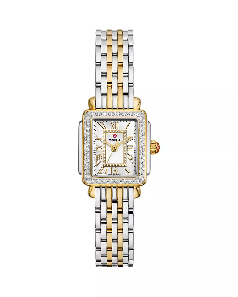 Michele Deco Madison Mini Two Tone Watch, 23mm x 24mm