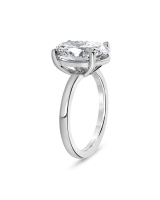 Bloomingdale's Certified Lab Grown Oval-Cut Diamond Engagement Ring in 18K White Gold, 4.50 ct. t.w.