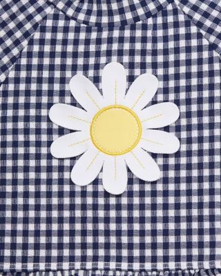 Girls' Long Sleeve Gingham Top & Solid Bottom Rash Guard Two Piece Swimwear - Baby  